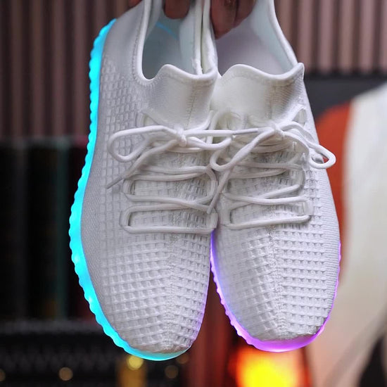 LED Light-Up Casual Sneakers - USB Rechargeable, Colorful Glowing Shoes for Men and Women, Breathable, Lightweight, Durable, All-Season Running Shoes, Casual Footwear | Vibrant Casual Shoes | Lightweight Footwear SS69