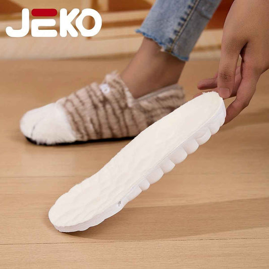 JEKO Men's Winter Warm Slip-On /Outdoor Slippers with Tiger & Cat Animal Print, Soft Fabric & Sole, Low-Top Round Toe Design for Gym, Yoga, Dance, Home - Cute & Trendy for all-Foot Coverage (Brand: JEKO)