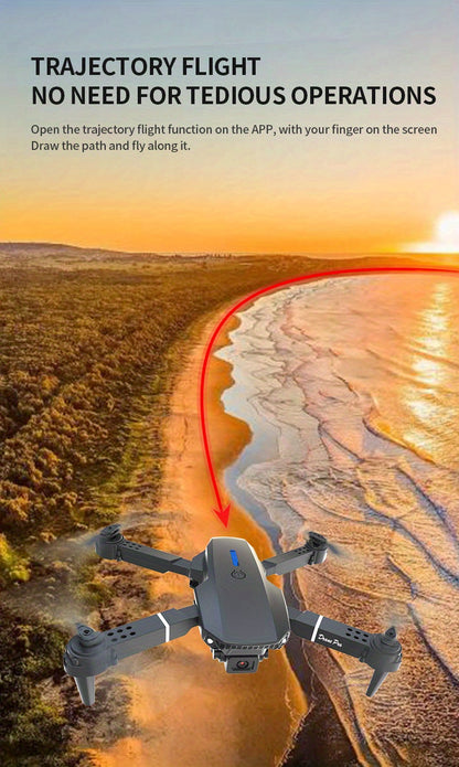 E88 Pro Version 2025 HD Dual Camera Drone with Screen Control - No Cellphone Required, One-Key Takeoff, Wi-Fi App Control, USB Charging, Durable & Reliable, Ideal for Beginners, Perfect Gift for Outdoor Camping and Vloggin SS69