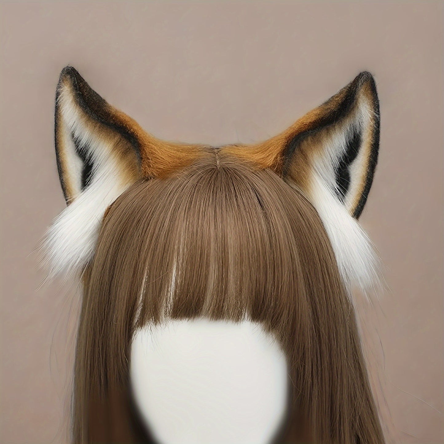 Faux Fox Ears, Fluffy Fox Ears Headband, Realistic Ears Headband, Cute Furry Fox Ears Animal Hair Accessory, Perfect For Halloween Anime Cosplay Party Carnival, Christmas Gifts SS69