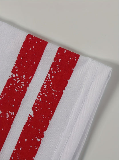 Women'S "98" Graphic Crop Top with Short Sleeves - Black, Casual Two-Piece Set with High-Waisted Jeans, Polyester Blend, Casual Attire|Graphic Crop Top|Knit Construction SS69