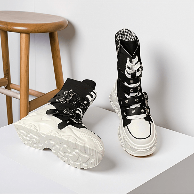 [Thick soled high top] Thick soled high top casual shoes | Ladies' fashion design | Various styles