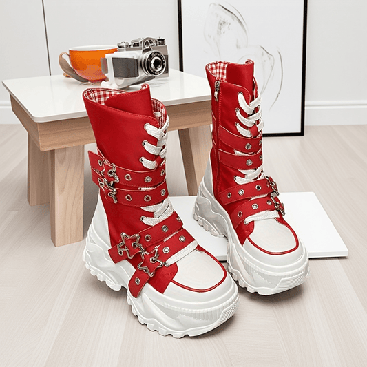 [Thick soled high top] Thick soled high top casual shoes | Ladies' fashion design | Various styles