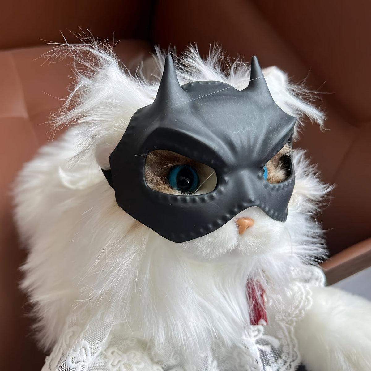 Whimsical Cat Costume Mask - Black Cat Costume for Cats, Perfect for Halloween, Christmas & More Holidays, Adjustable Fit, No Power Needed, Fun Home Decor Accessory SS69