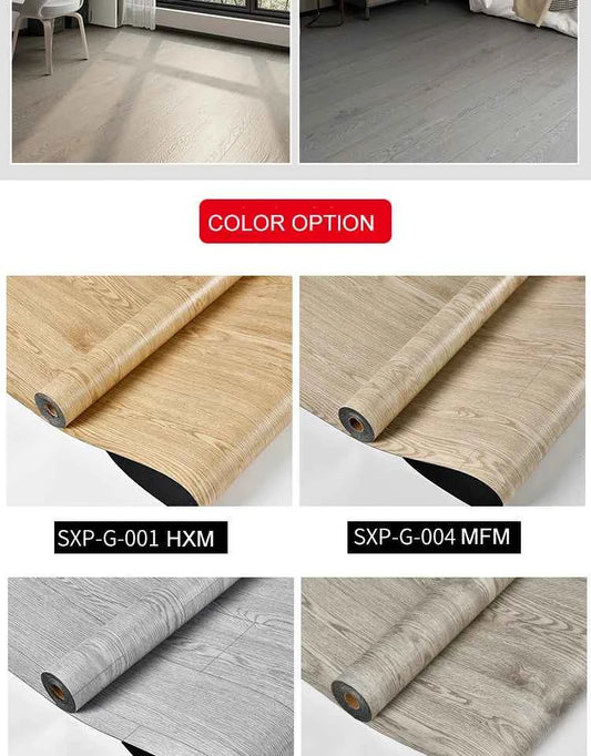 40cm Self-Adhesive Wood Grain Sticker Peel And Stick Wallpaper Waterproof Anti-Slip Floor Sticker Living Room Bedroom House Reno