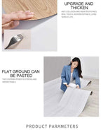 40cm Self-Adhesive Wood Grain Sticker Peel And Stick Wallpaper Waterproof Anti-Slip Floor Sticker Living Room Bedroom House Reno