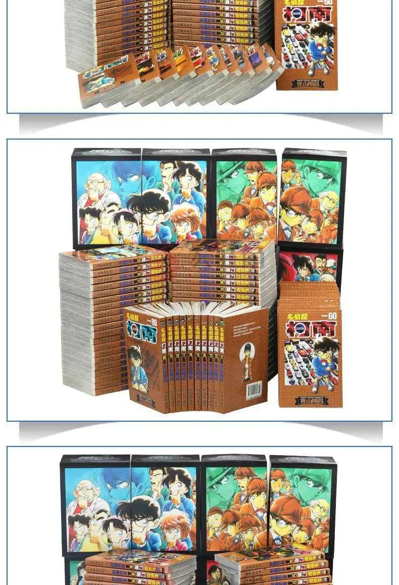 80 Books Detective Conan Complete Set Chinese Manga Book Japan Comic Reasoning Suspense Child Kids Teenager Adult Story Libros
