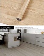 40cm Self-Adhesive Wood Grain Sticker Peel And Stick Wallpaper Waterproof Anti-Slip Floor Sticker Living Room Bedroom House Reno