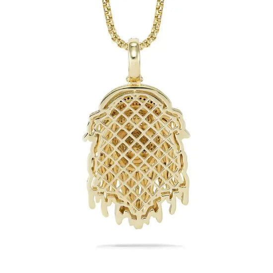 VANAXIN Cool Lion Head Design Pendants  Necklaces Handsome for Men Big Punk Luxury Jewellery Friendship Gift Gold Color Gift SS69