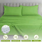 LUX Décor Bamboo Viscose Sheet Sets - Organic 35% Viscose derived from Bamboo Rayon Blend with 65% Polyester - Breathable & Soft