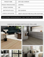 40cm Self-Adhesive Wood Grain Sticker Peel And Stick Wallpaper Waterproof Anti-Slip Floor Sticker Living Room Bedroom House Reno