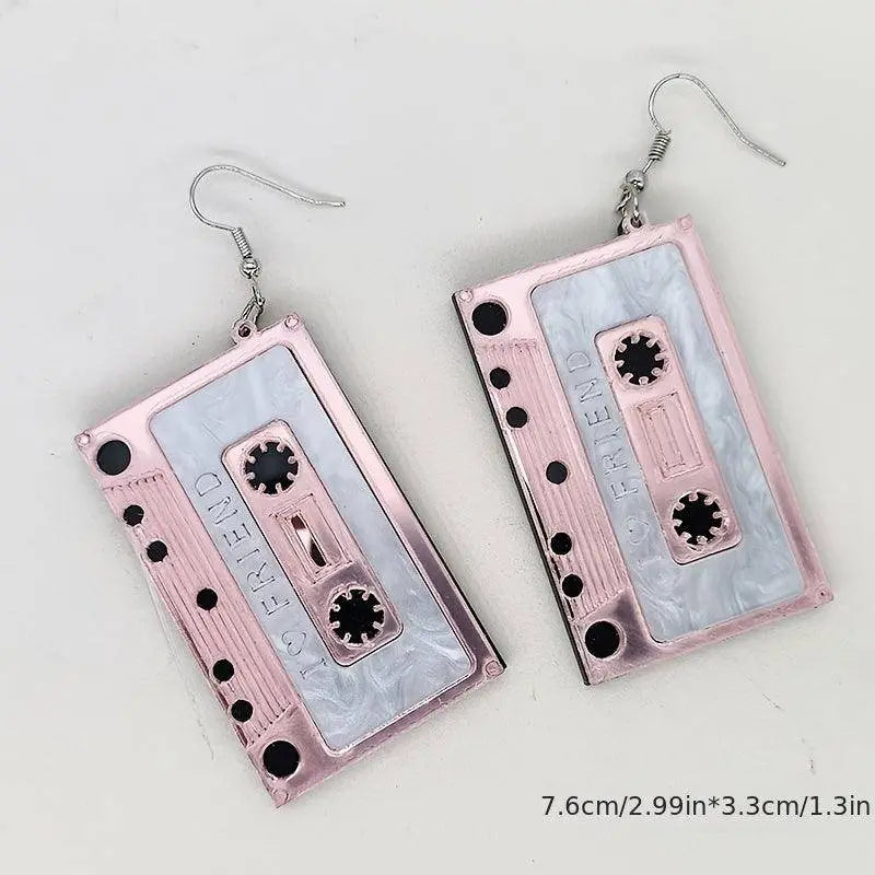 Acrylic Tape Drop Earrings Y2K Retro Style Ear Jewelry For Women Party Accessories - SS69