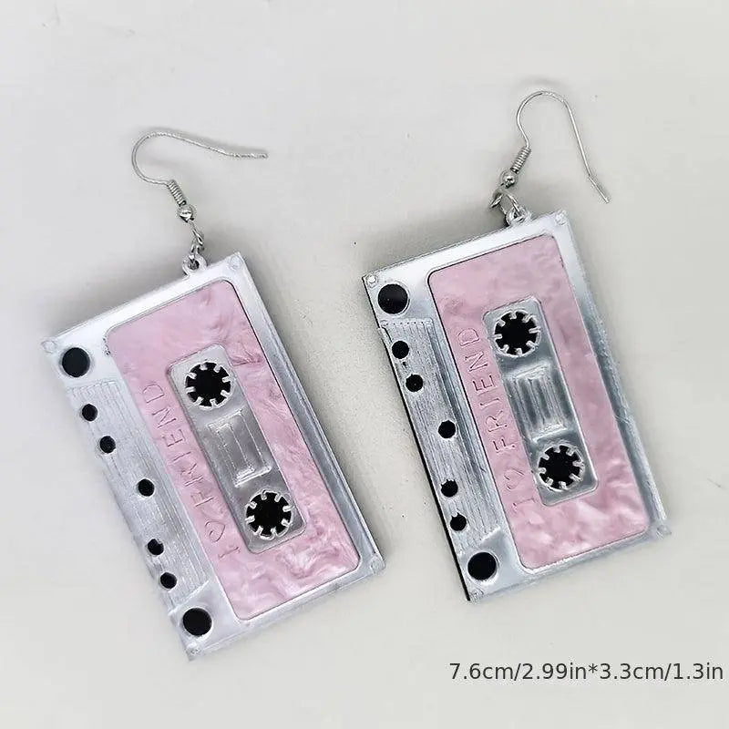 Acrylic Tape Drop Earrings Y2K Retro Style Ear Jewelry For Women Party Accessories - SS69