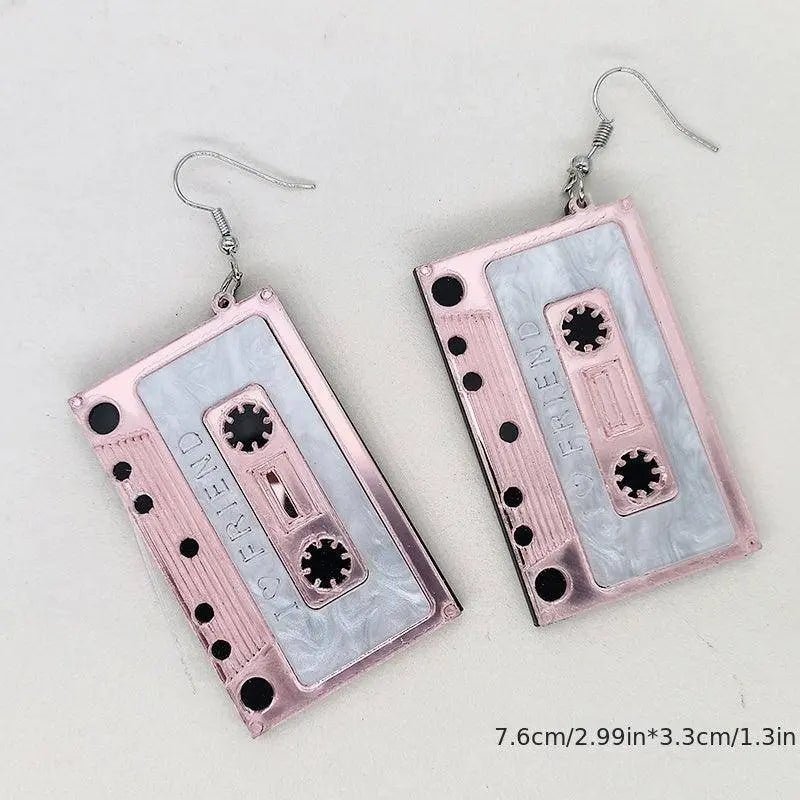 Acrylic Tape Drop Earrings Y2K Retro Style Ear Jewelry For Women Party Accessories - SS69
