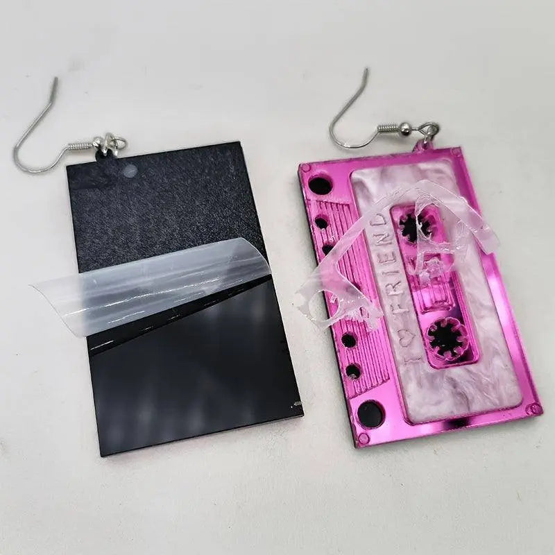 Acrylic Tape Drop Earrings Y2K Retro Style Ear Jewelry For Women Party Accessories - SS69
