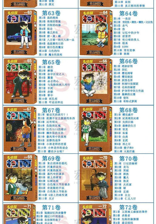 80 Books Detective Conan Complete Set Chinese Manga Book Japan Comic Reasoning Suspense Child Kids Teenager Adult Story Libros