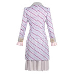 Adult Wicked 2025 Glinda Costume Wicked Movie The Musical Ariana Grande Cosplay Women's Pink Striped Dress Suit Outfits SS69