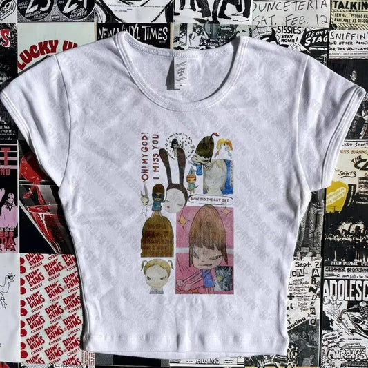 Aesthetic Letter Tank Top Y2K Harajuku Streetwear - SS69