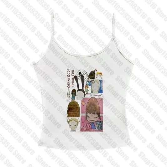 Aesthetic Letter Tank Top Y2K Harajuku Streetwear - SS69