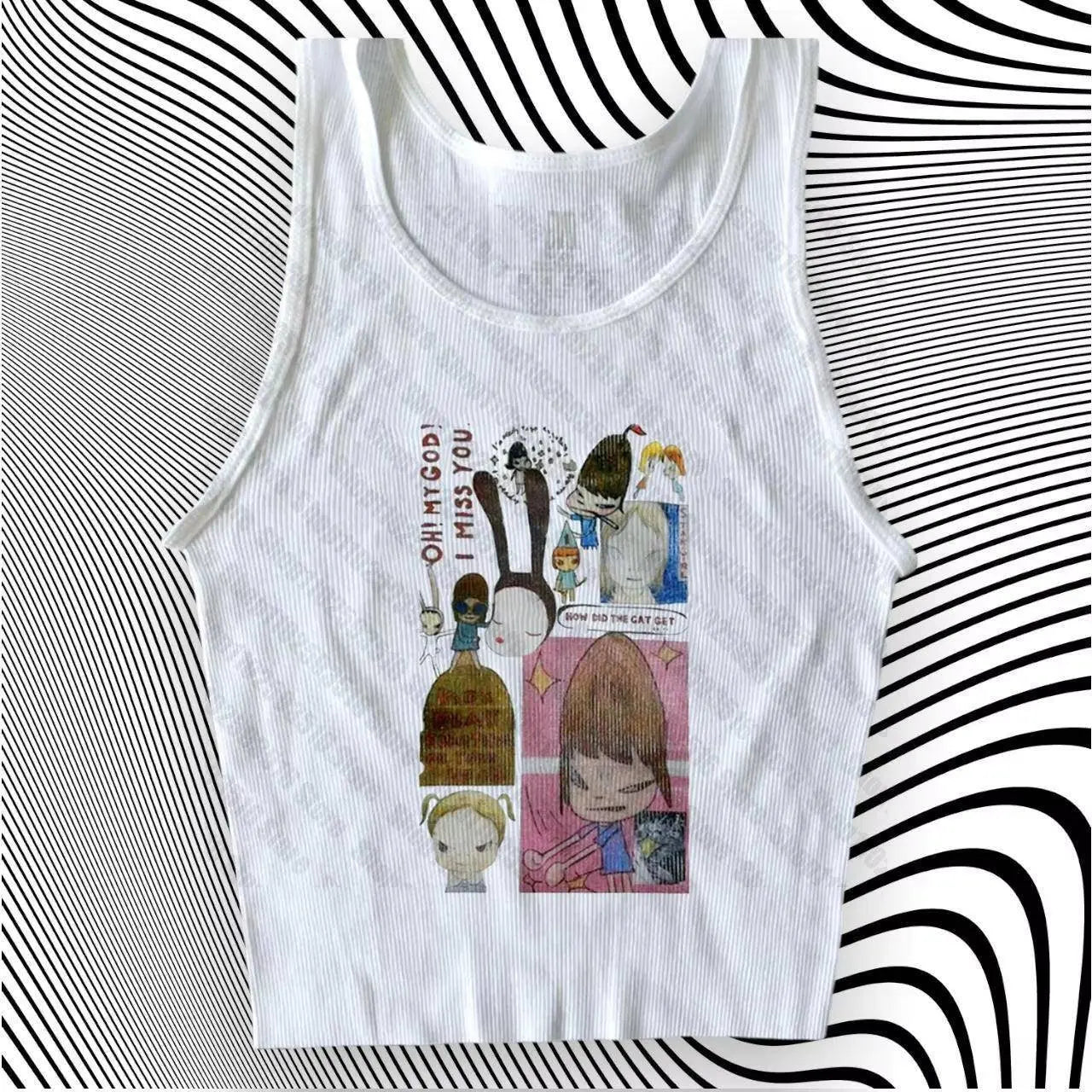 Aesthetic Letter Tank Top Y2K Harajuku Streetwear - SS69