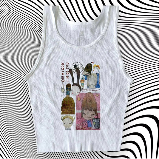 Aesthetic Letter Tank Top Y2K Harajuku Streetwear - SS69