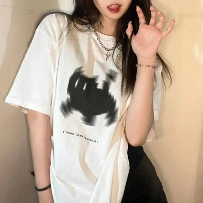 Aesthetic Short Sleeve T-Shirts Basic Streetwear - SS69