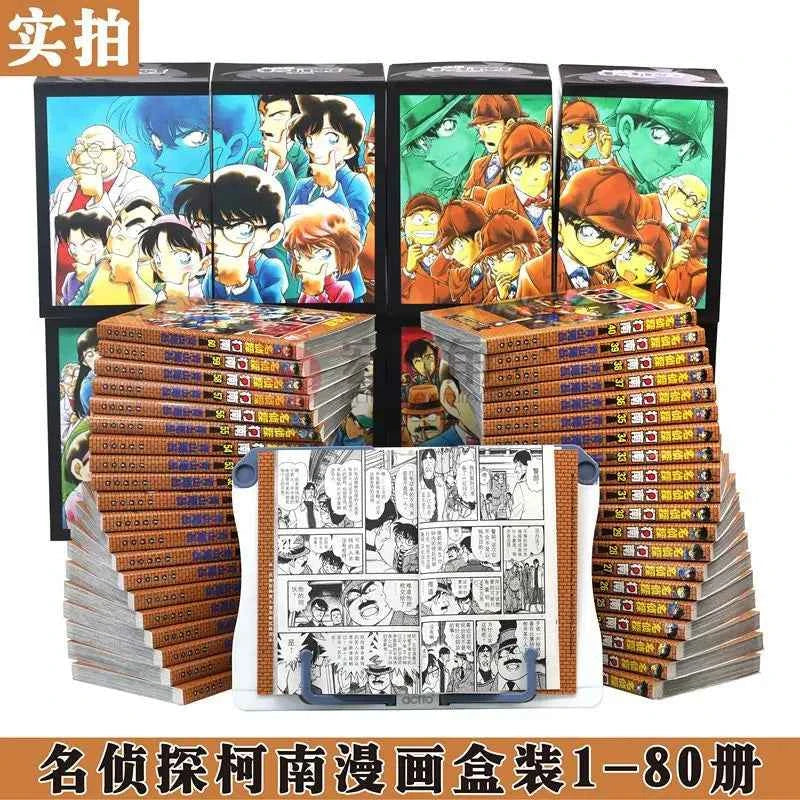 80 Books Detective Conan Complete Set Chinese Manga Book Japan Comic Reasoning Suspense Child Kids Teenager Adult Story Libros