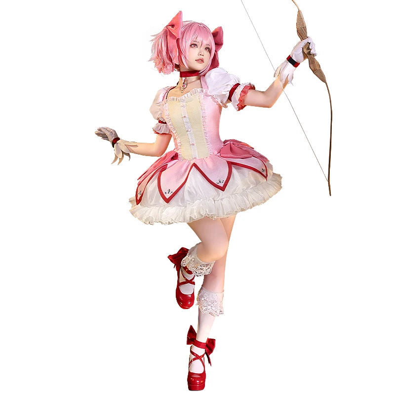 IN STOCK Madoka Cosplay Anime【S-XXL】DokiDoki-SR Kanamee Madoka Cosplay Costume Plus Size SS69