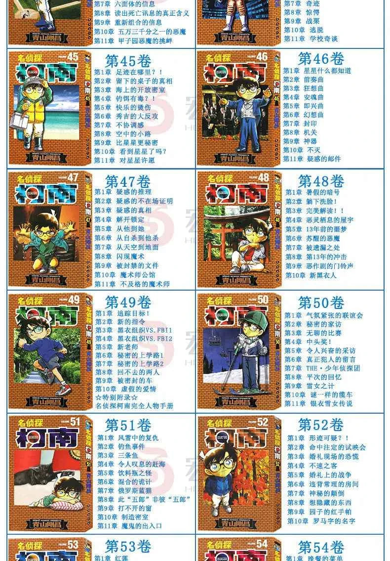 80 Books Detective Conan Complete Set Chinese Manga Book Japan Comic Reasoning Suspense Child Kids Teenager Adult Story Libros