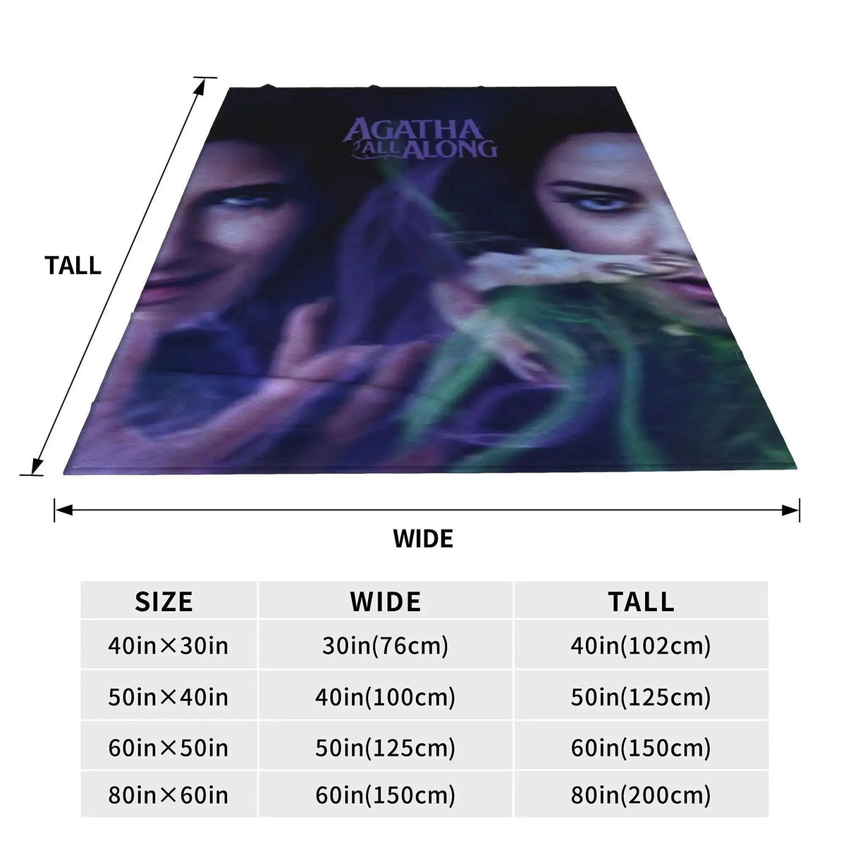 Agatha All Along AgathaRio Poster Throw Blanket for Couch Soft Cozy Plush Blanket 50x60 Inch Multi-size Bedspreads All Seasons SS69