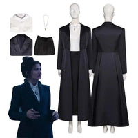 Agatha Harkness Inspired Black Trench Coat Suit Cosplay Costume - SS69