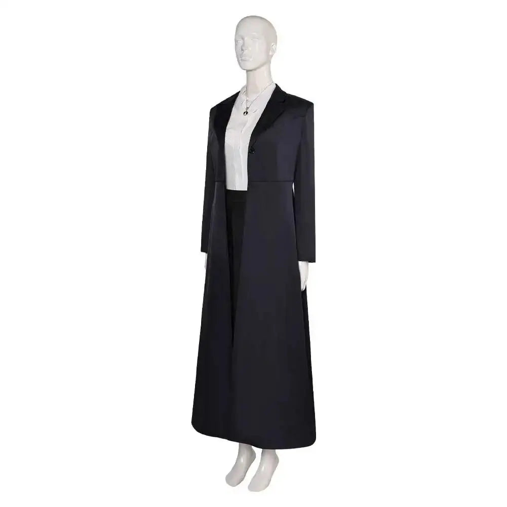 Agatha Harkness Inspired Black Trench Coat Suit Cosplay Costume - SS69
