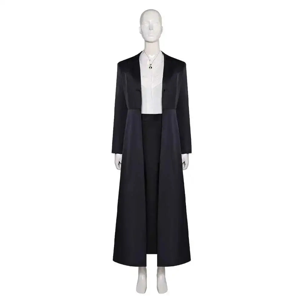 Agatha Harkness Inspired Black Trench Coat Suit Cosplay Costume - SS69