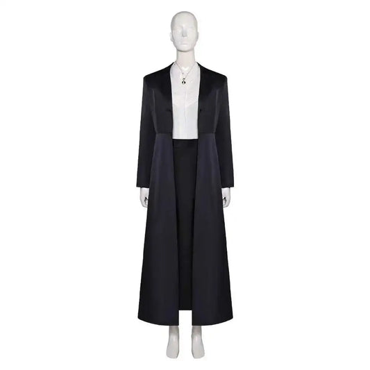 Agatha Harkness Inspired Black Trench Coat Suit Cosplay Costume - SS69
