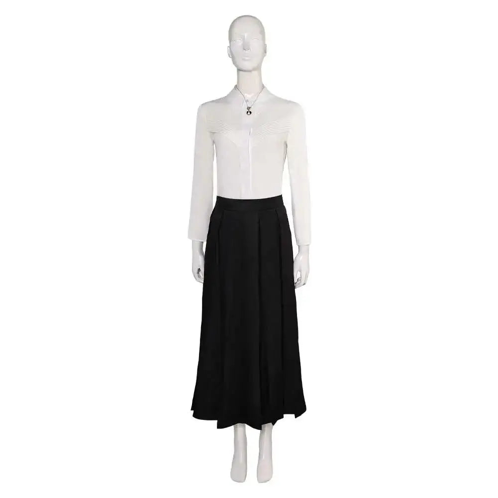 Agatha Harkness Inspired Black Trench Coat Suit Cosplay Costume - SS69