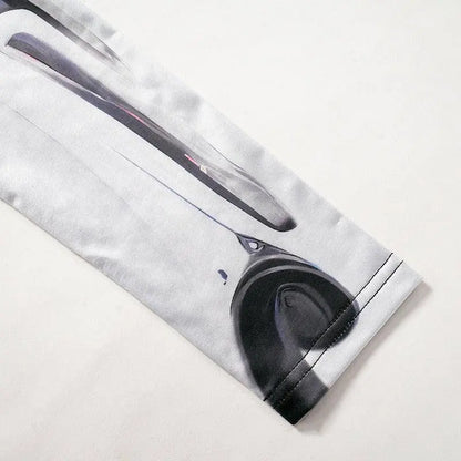 AltGoth Cyberpunk Cosplay Bodycon Jumpsuit Women Streetwear Y2k Mall Gothic 3D Printed Long Sleeve Playsuits Emo Anime Clothes - SS69