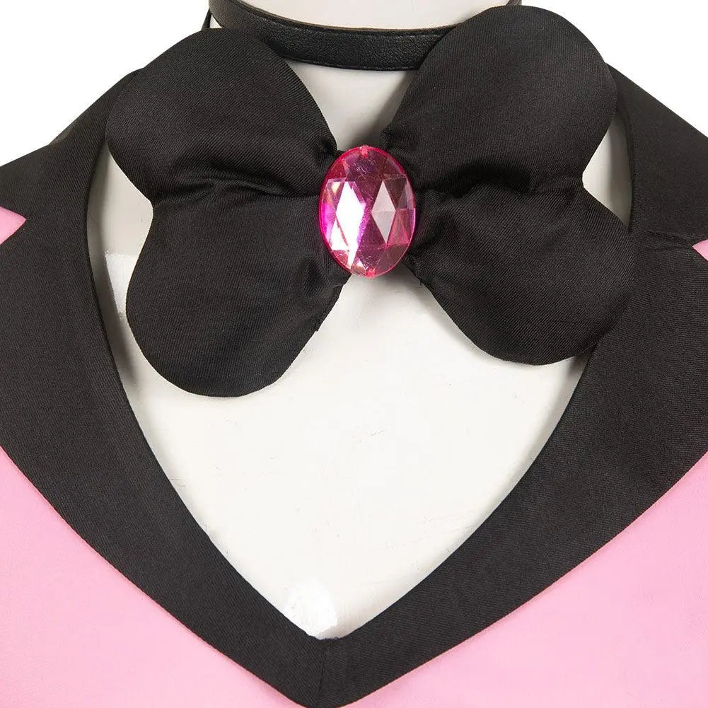 Angel Dust Cosplay Fantasia Anime Cartoon Hotel Costume Disguise for Adult Women Girls Jumpsuit Halloween Carnival Party Clothes - SS69