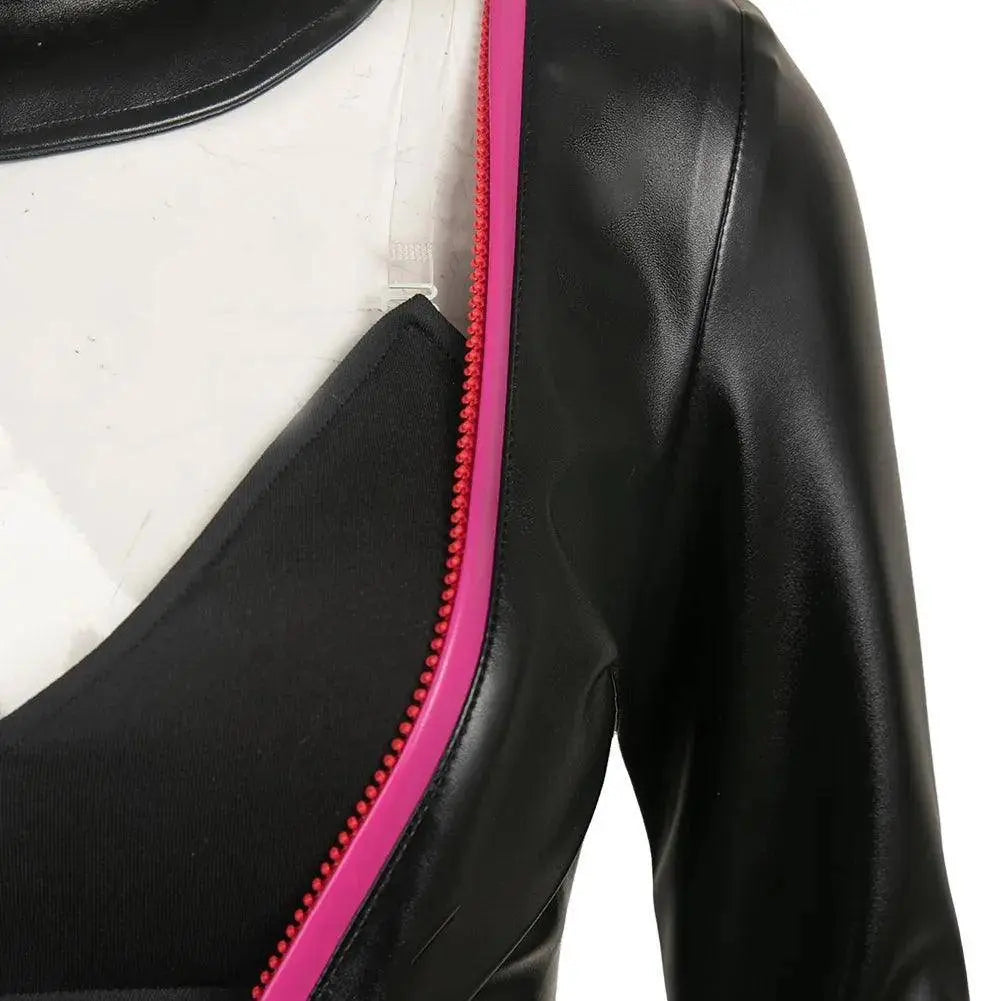 Angel Dust Cosplay Fantasia Anime Cartoon Hotel Costume Disguise for Adult Women Girls Jumpsuit Halloween Carnival Party Clothes SS69