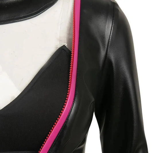 Angel Dust Cosplay Fantasia Anime Cartoon Hotel Costume Disguise for Adult Women Girls Jumpsuit Halloween Carnival Party Clothes SS69