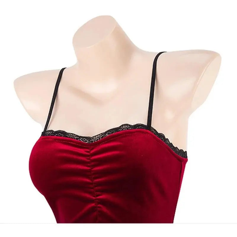 AniLV Movie Heroine Secret Service Spy Dress Uniform Halloween Women Red Lace Outfits Cosplay Costume - SS69