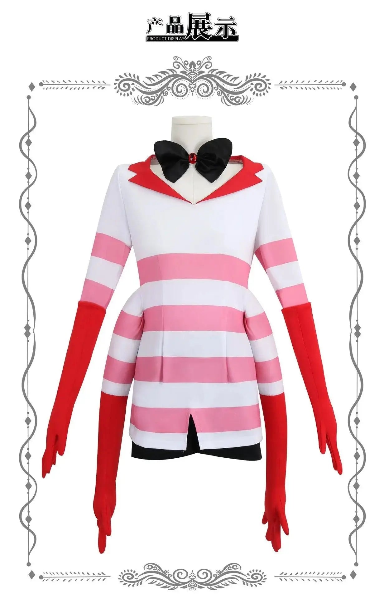 Anime Angel Dust Cosplay Costume Socks Suit Four Arms Demon Uniform Halloween Party Con Outfit 6PCS Glove Sock Accessories - SS69