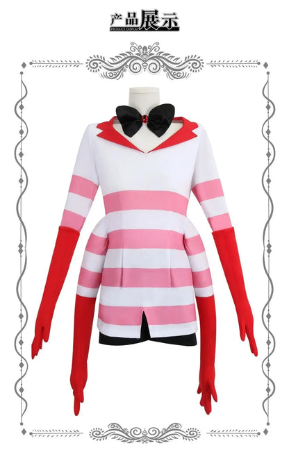 Anime Angel Dust Cosplay Costume Socks Suit Four Arms Demon Uniform Halloween Party Con Outfit 6PCS Glove Sock Accessories - SS69