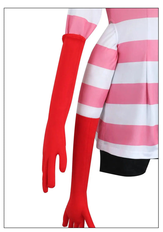 Anime Angel Dust Cosplay Costume Socks Suit Four Arms Demon Uniform Halloween Party Con Outfit 6PCS Glove Sock Accessories - SS69