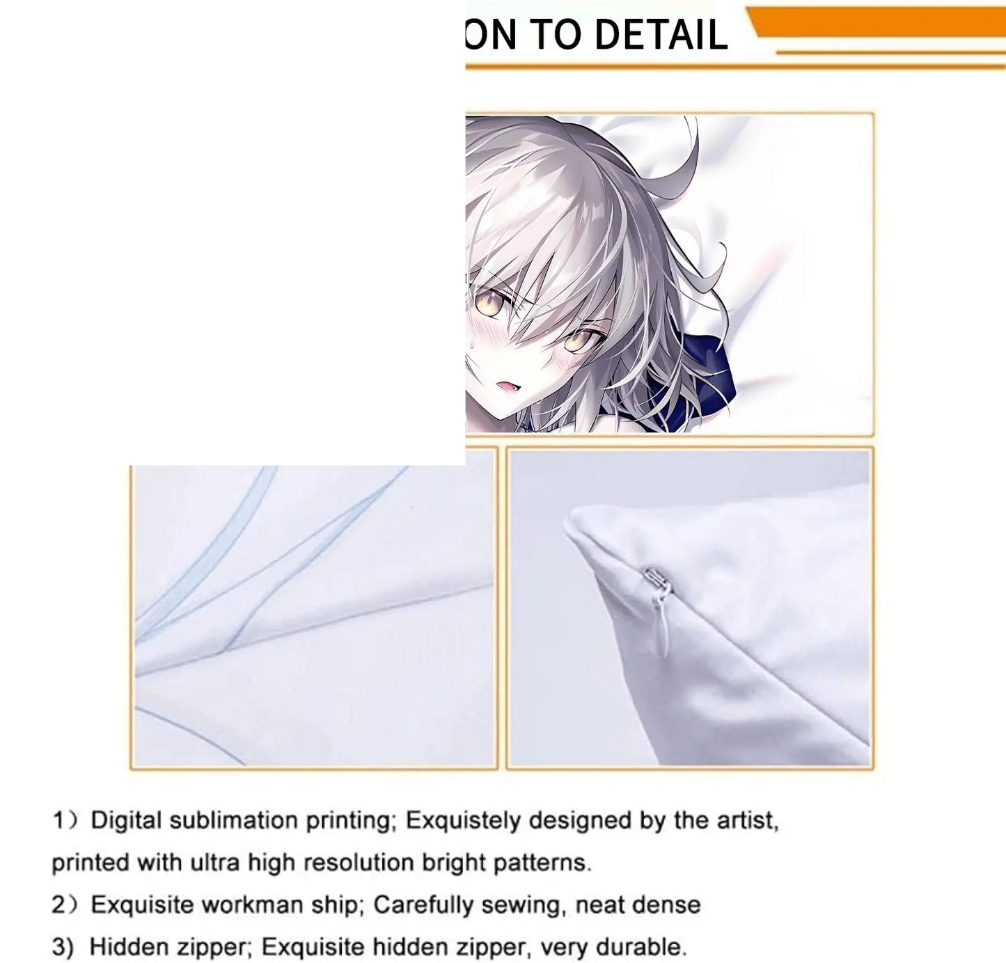 Anime Body Pillow Case  19"X59" Peach Skin Dakimakura for Otaku Hugging Gift (Nezuko) - SS69