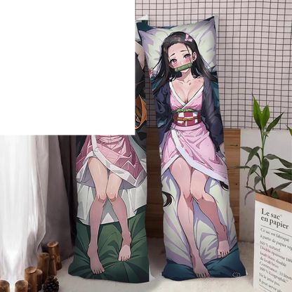Anime Body Pillow Case  19"X59" Peach Skin Dakimakura for Otaku Hugging Gift (Nezuko) - SS69