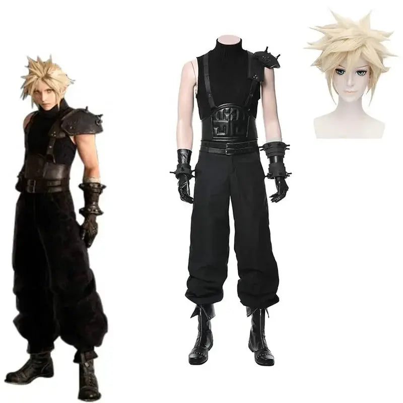 Anime Final Fantasy VII Remake Cloud Strife Cosplay Costume Halloween Carnival Costumes Adults Men Women SS69
