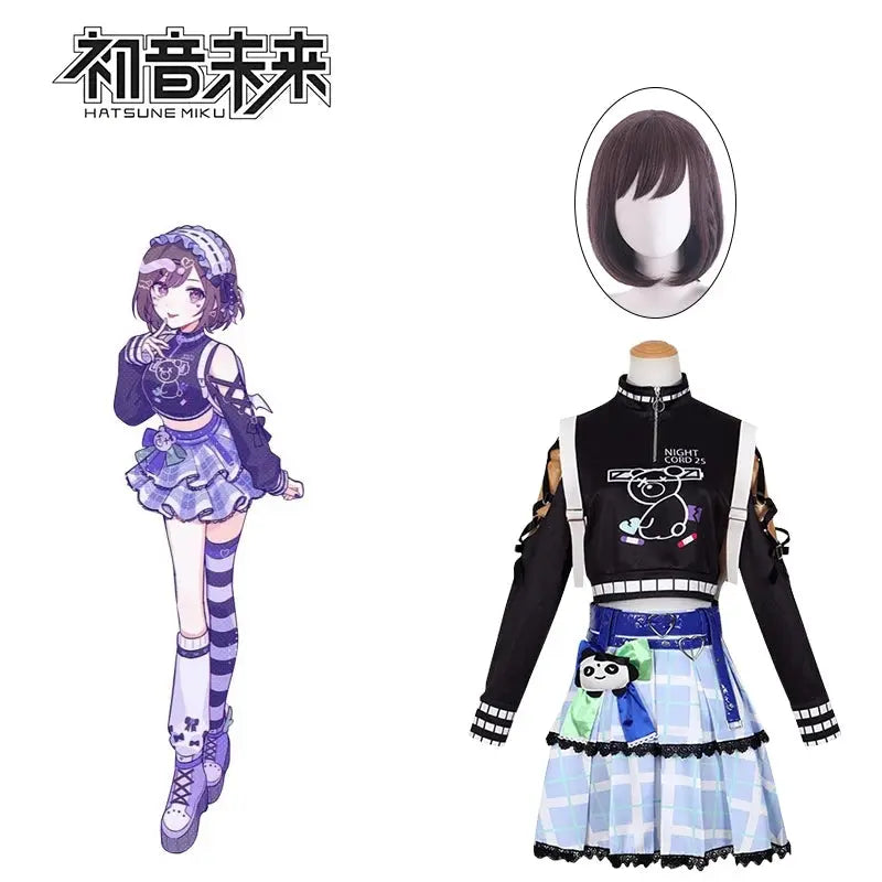 Anime Game Miku Project Sekai Colorful Stage Feat Yoisaki Kanade Cosplay Costumes Daily Wear Cute T-Shirt And backpacks Outfits SS69
