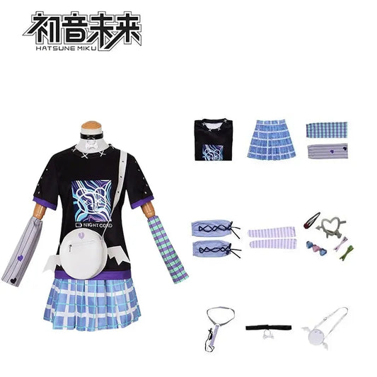 Anime Game Miku Project Sekai Colorful Stage Feat Yoisaki Kanade Cosplay Costumes Daily Wear Cute T-Shirt And backpacks Outfits SS69