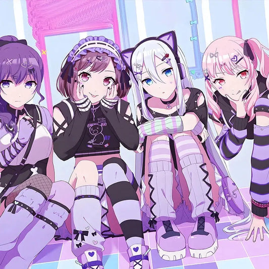 Anime Game Miku Project Sekai Colorful Stage Feat Yoisaki Kanade Cosplay Costumes Daily Wear Cute T-Shirt And backpacks Outfits SS69