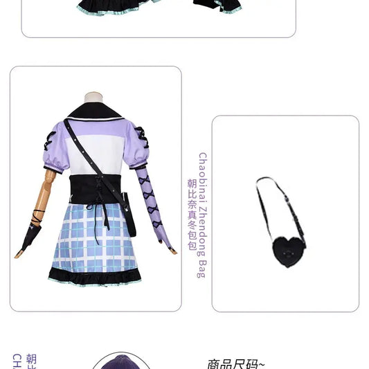 Anime Game Miku Project Sekai Colorful Stage Feat Yoisaki Kanade Cosplay Costumes Daily Wear Cute T-Shirt And backpacks Outfits SS69